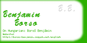benjamin borso business card